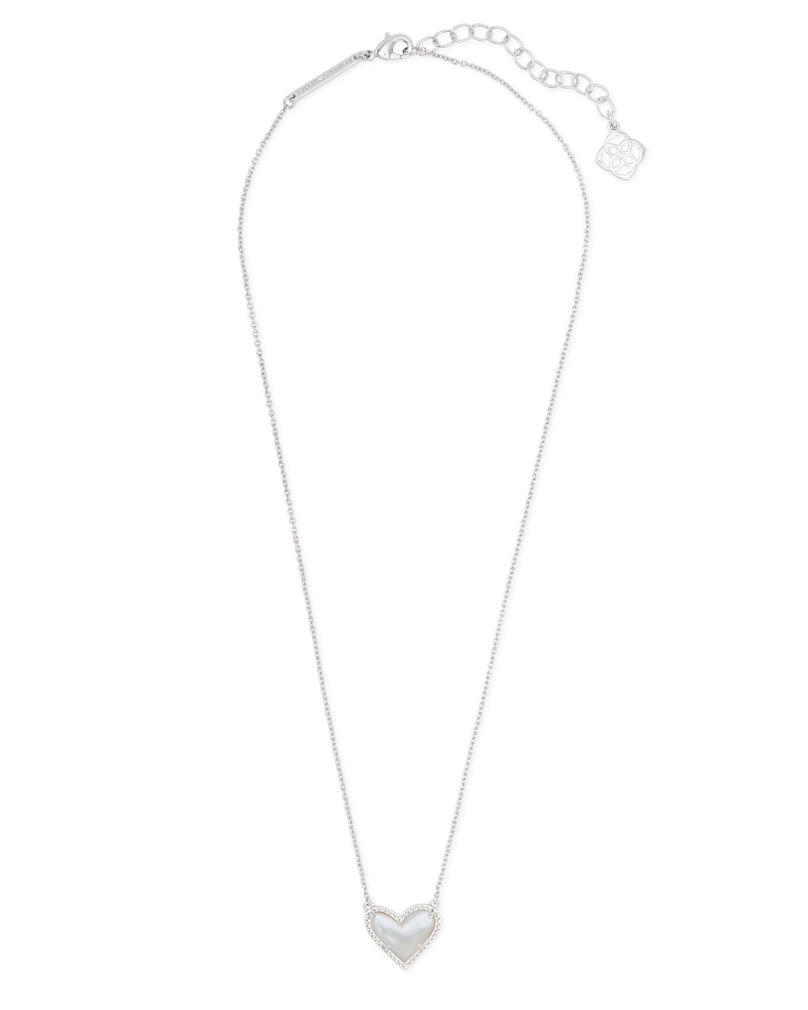 Ari Rhodium - Ivory Mother of Pearl Necklace Chain View