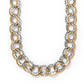 Pebble Link Two Tone Necklace