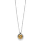 Mosaic Round Mini Two Tone Necklace