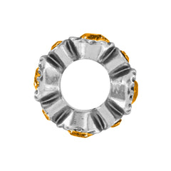 Halo Stargazer Spacer Silver - Topaz Side View