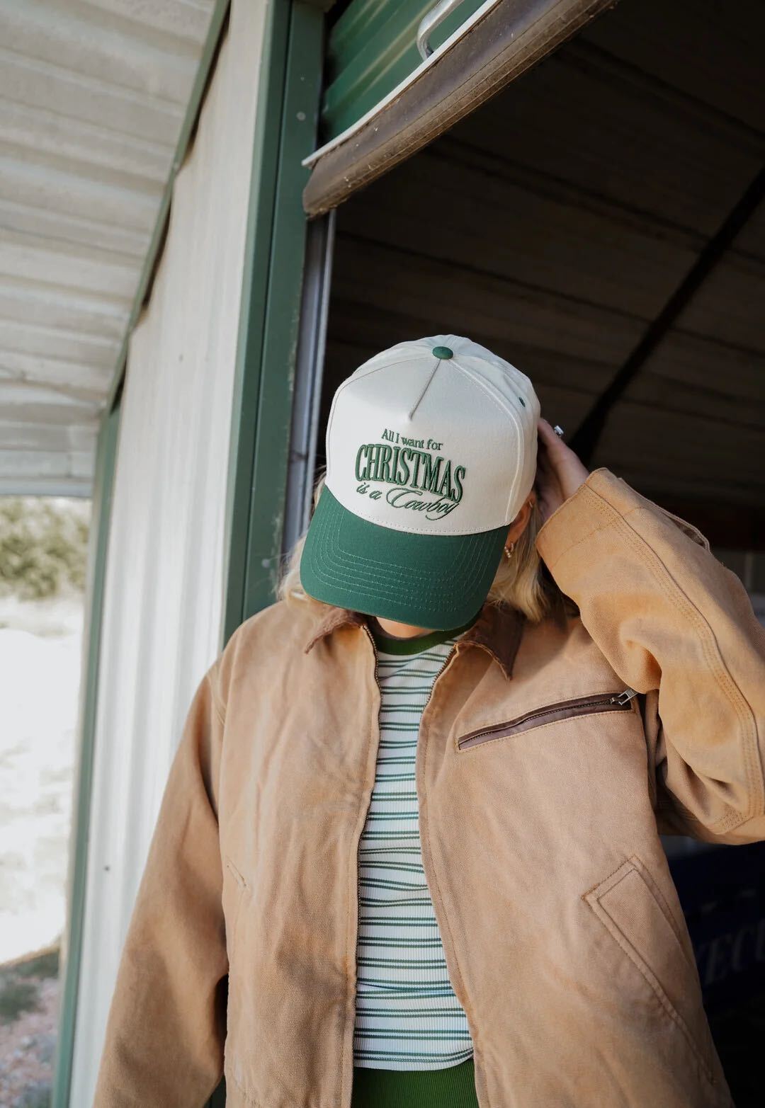 christmas cowboy hat closeup