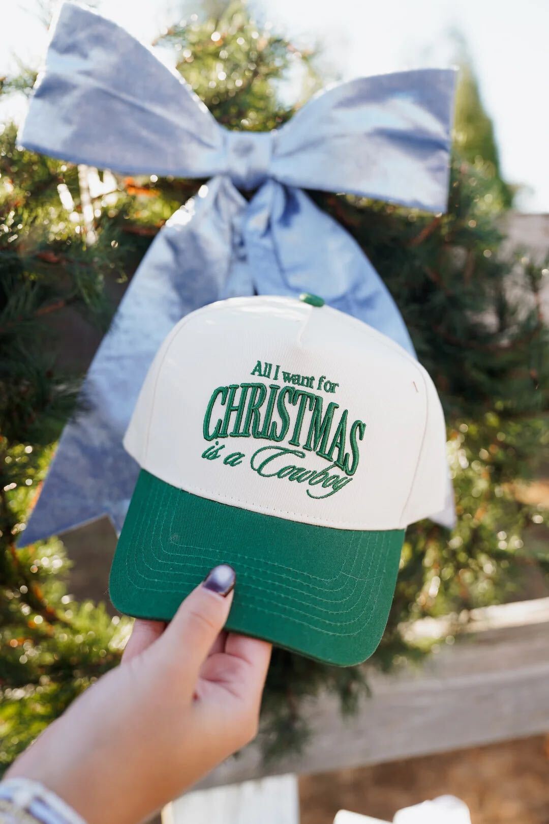christmas cowboy hat detail