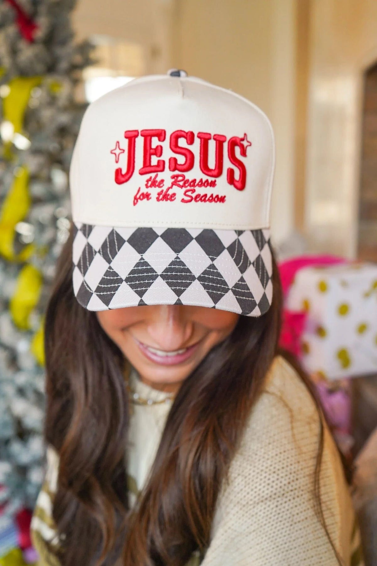 jesus reason hat closeup