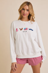 All American Embroidered Crewneck