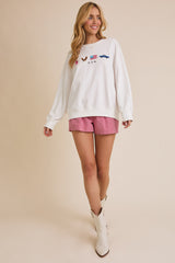 All American Embroidered Crewneck