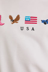All American Embroidered Crewneck