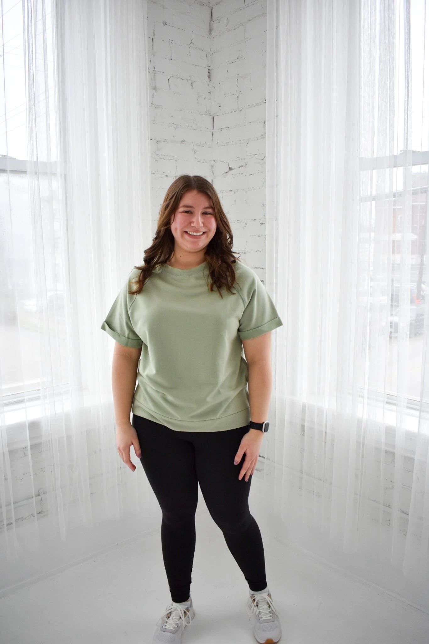 The Everyday Boxy Tee in Olive Green, from Daisy Mercantile.
