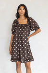 Linda Polka Dot Cotton Mini Dress