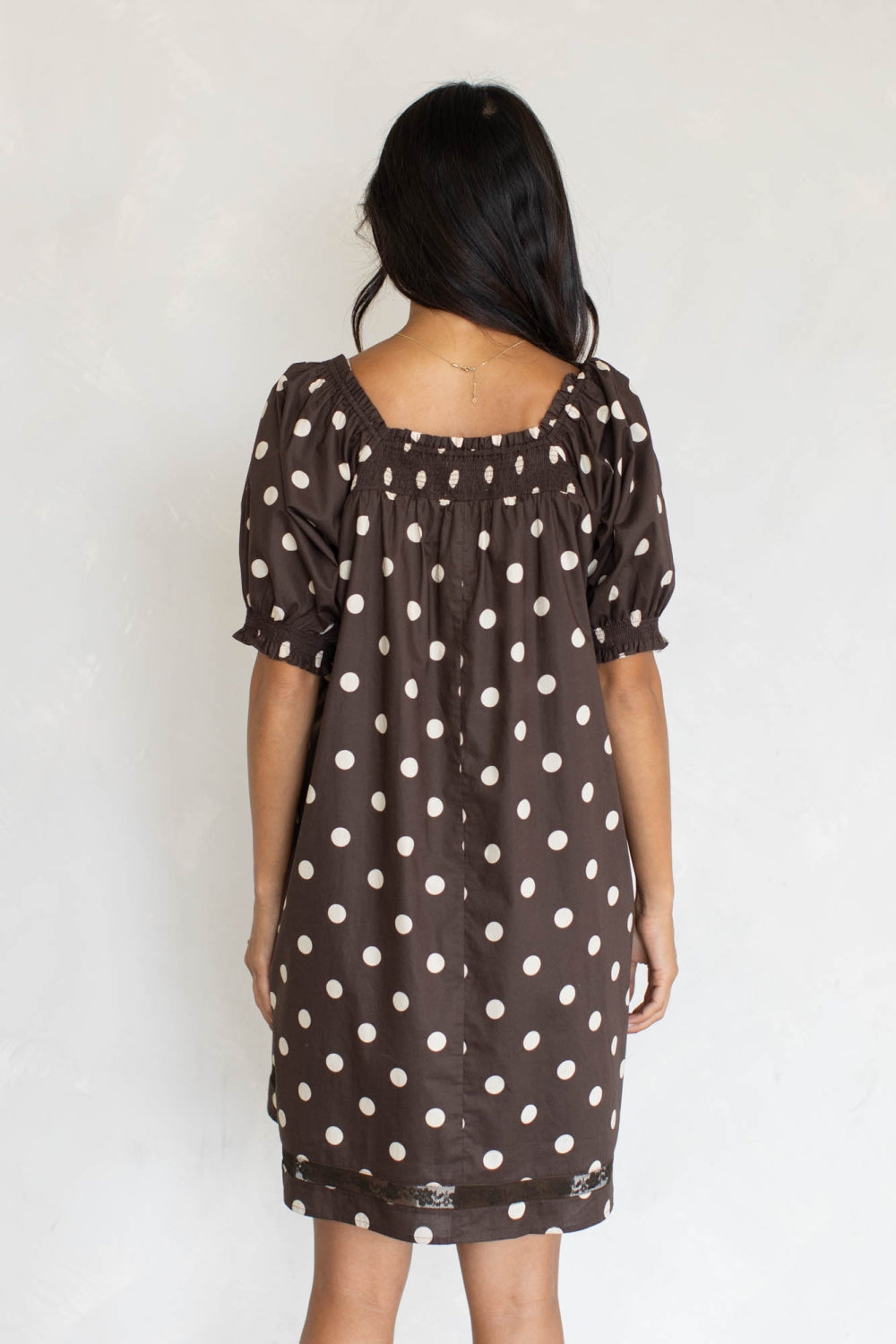 Linda Polka Dot Cotton Mini Dress