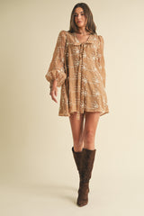 Phoebe Embroidered Mini Dress
