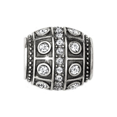 Mumtaz Silver Charm Bead Front View