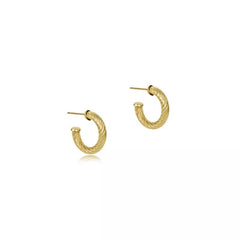 Round Gold 0.5" Post Hoop - 4mm