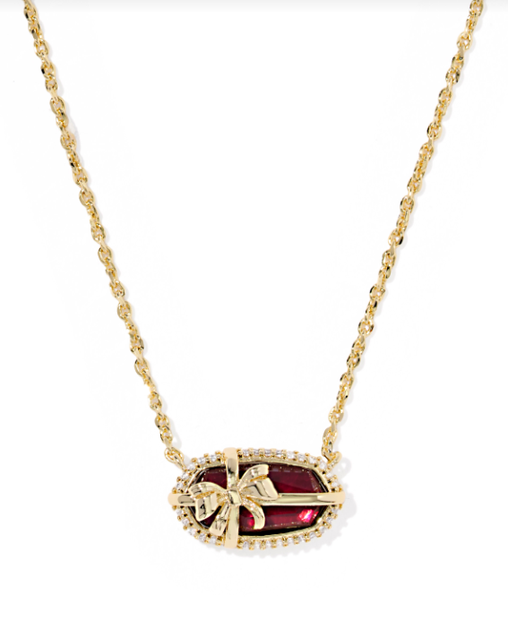 Elisa Bow Short Pendant Necklace