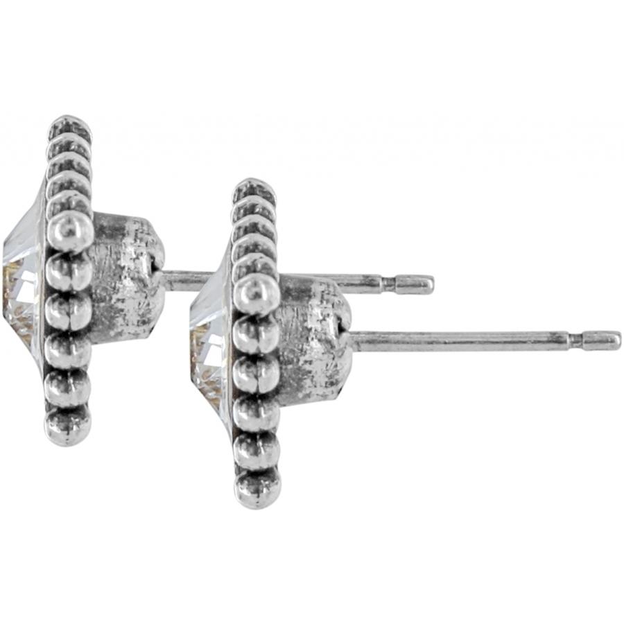 Sparkle Square Mini Post Earrings Side View