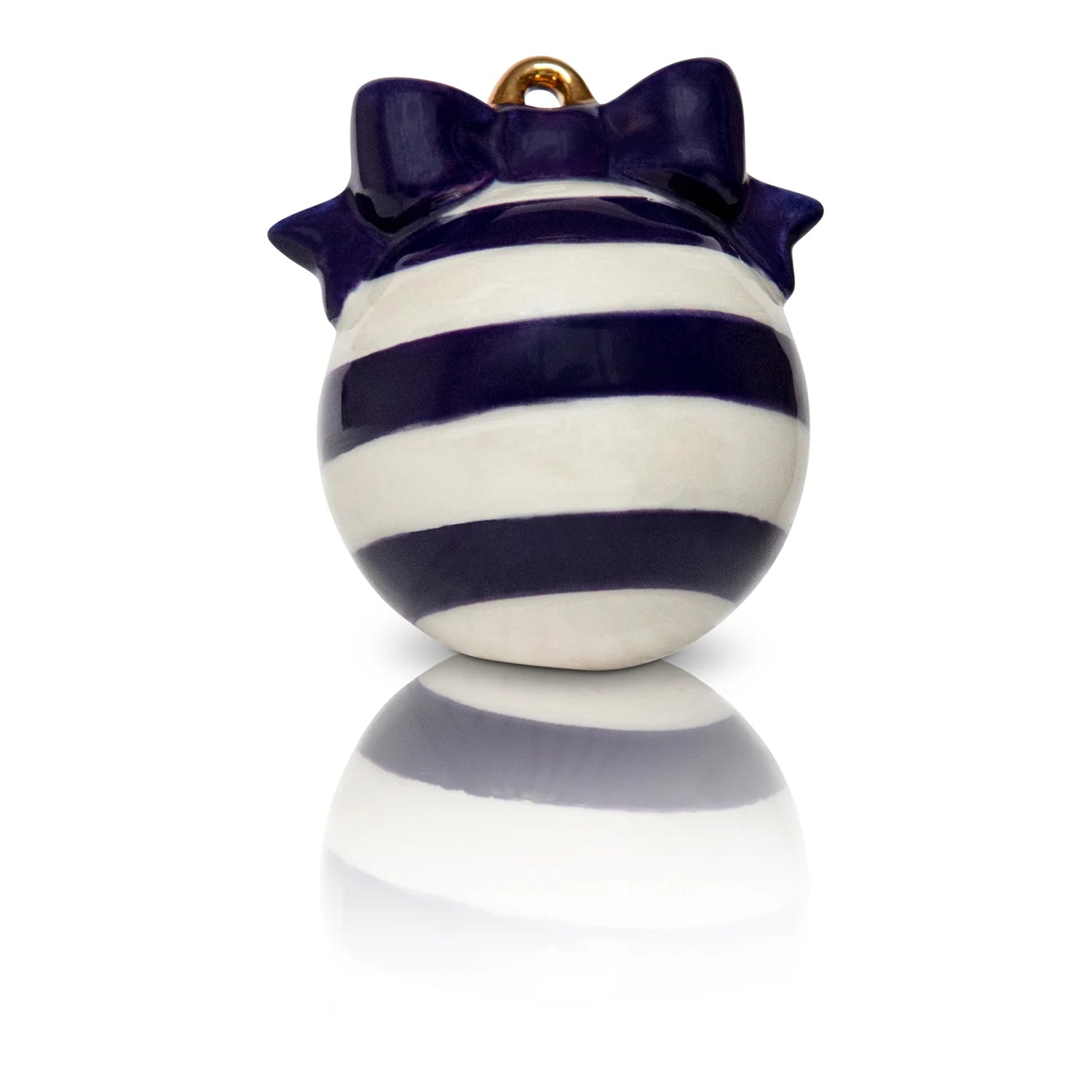 White and blue Christmas ornament from Nora Fleming.