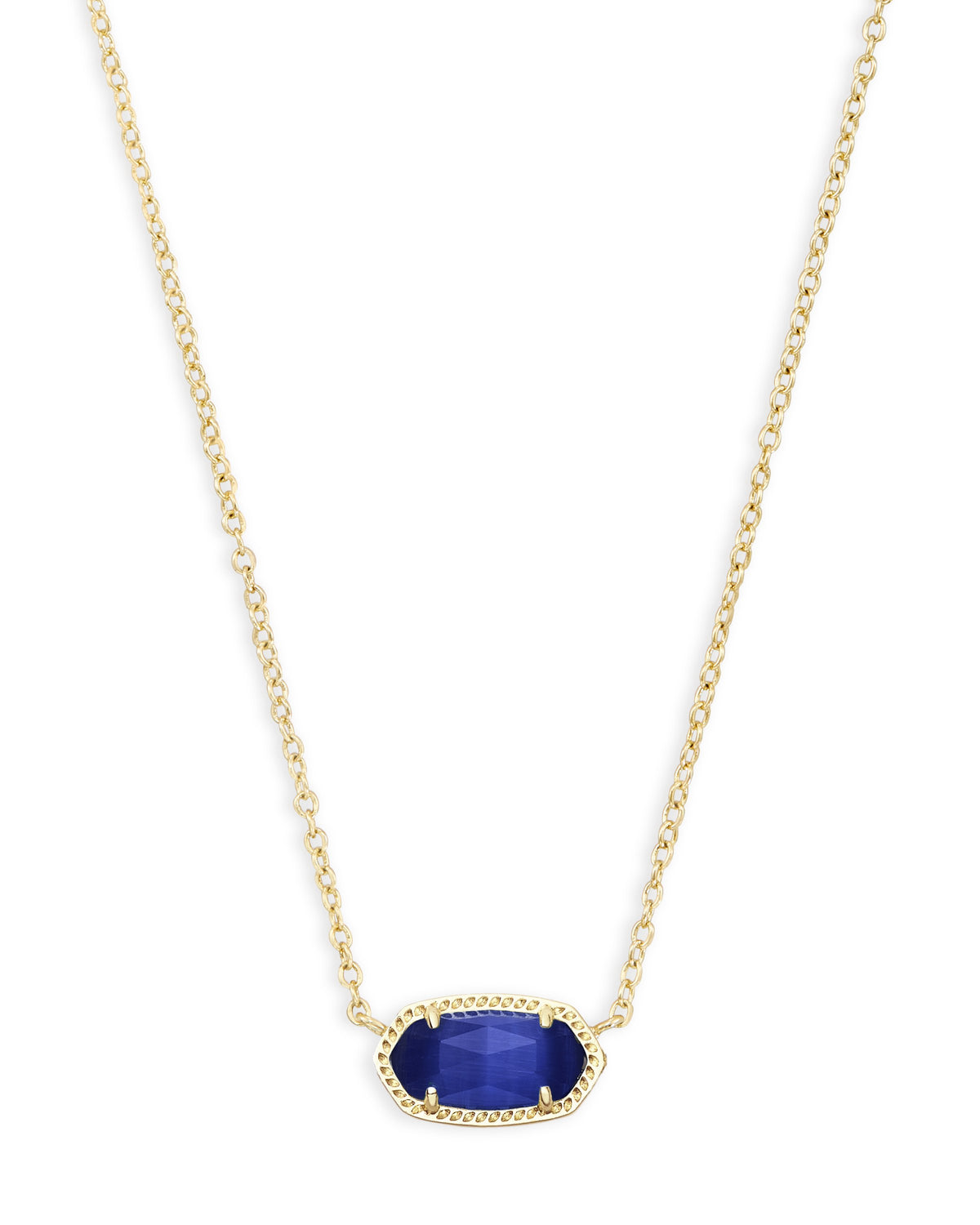 Elisa Gold Cobalt Cat'S Eye Necklace
