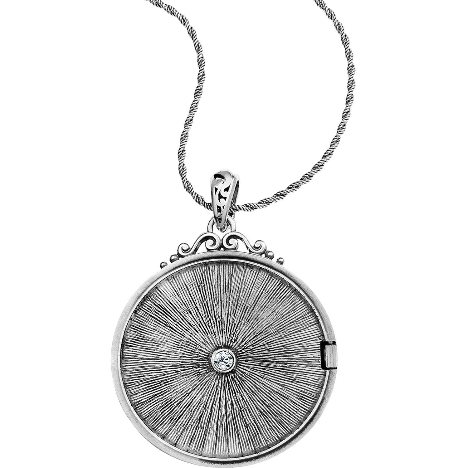 Etoile Silver Locket Necklace Back View