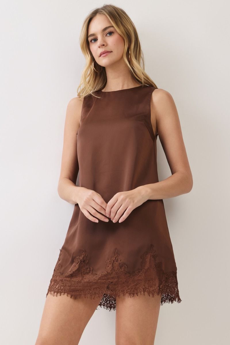 Brielle Satin Lace Dress