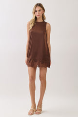 Brielle Satin Lace Dress