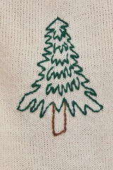 Christmas Tree Embroidered Sweater