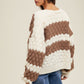 Cleo Textured Striped Sweater Cardigan