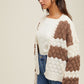 Cleo Textured Striped Sweater Cardigan