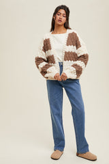Cleo Textured Striped Sweater Cardigan