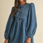 Georgie Denim Bow Mini Dress