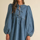 Georgie Denim Bow Mini Dress