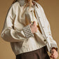 Gingham Collared Twill Jacket