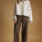 Gingham Collared Twill Jacket