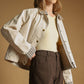 Gingham Collared Twill Jacket