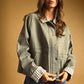 Gingham Collared Twill Jacket