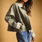 Gingham Collared Twill Jacket