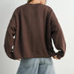 Graphic Knit Long Sleeve Top