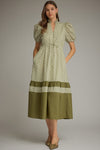 Harper Mixed Print Midi Dress