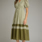 Harper Mixed Print Midi Dress