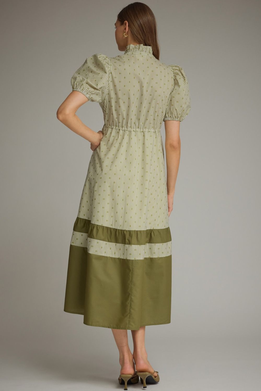Harper Mixed Print Midi Dress