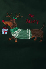 Holiday Dachsund Embroidered Sweatshirt