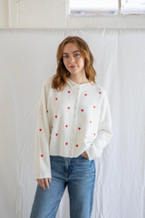 Juliet Red Heart Cardigan