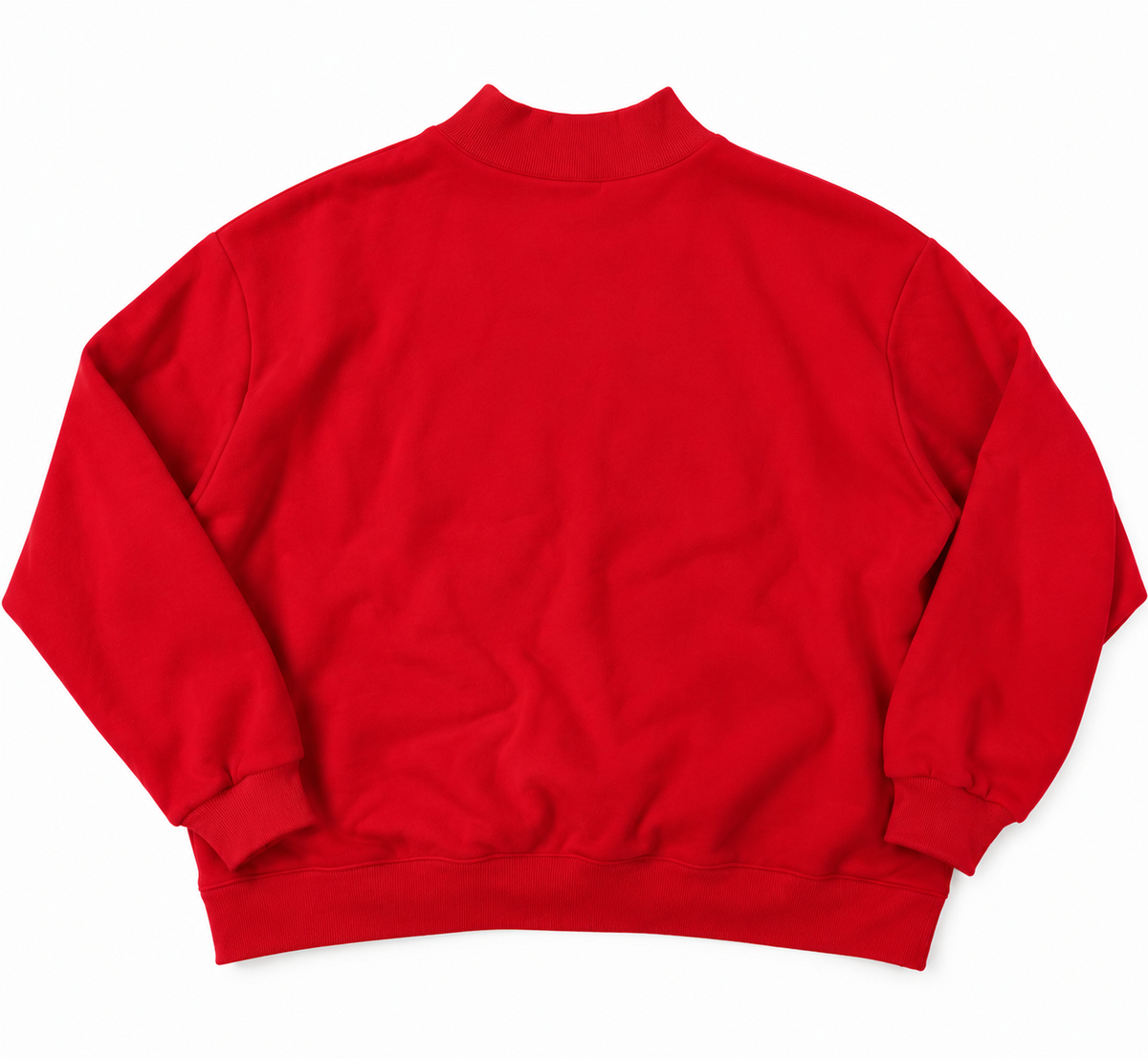 Daisy Mercantile Merry Mockneck Sweatshirt back view (Red)