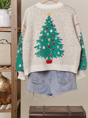 Merry Pine V Neck Cardigan