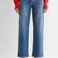 Mid Rise Slim Wide Leg Jean