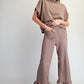 Monroe Gingham Ruffled Hem Pants