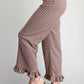 Monroe Gingham Ruffled Hem Pants