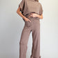 Monroe Gingham Ruffled Hem Pants