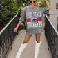 Ohio State Oversized All-Over Rhinestone Short Sleeve Tee