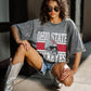 Ohio State Oversized All-Over Rhinestone Short Sleeve Tee