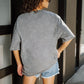 Ohio State Oversized All-Over Rhinestone Short Sleeve Tee