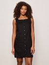 Posh Button Linen Dress